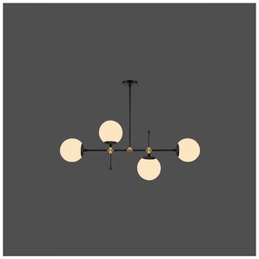 Черно висящо осветително тяло, височина 57 cm Kruva - Squid Lighting