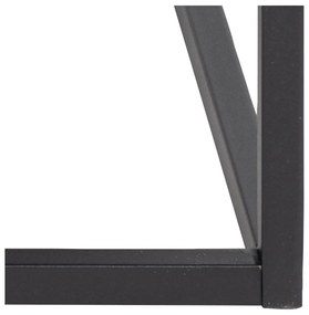 Черна масичка за кафе с ясенов плот 80x80 cm Willford – Actona