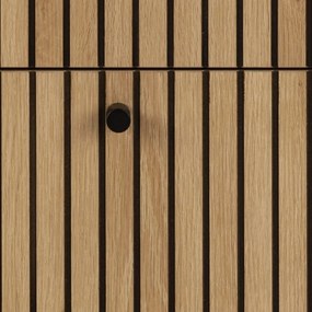 Скрин от дъбов декор в естествен цвят 81x80x40 cm Albany – Actona