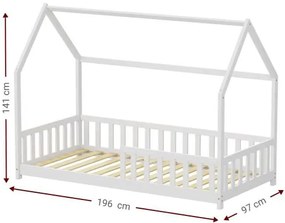 Детско легло Davie-бял-90x190