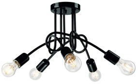 Черно осветително тяло за таван без абажури 46x46 cm Camilla – LAMKUR