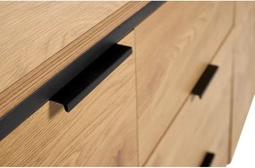 Скрин от декор от дъб в естествен цвят 155x81x45 cm Cesura – Unique Furniture