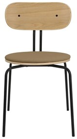 Черен и светлокафяв трапезен стол Curious - UMAGE