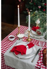 Ленена покривка за маса 140x250 cm Red Gingham – Linen Tales