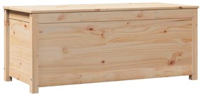 823539 vidaXL Кутия за съхранение, 110x50x45,5 см, борово дърво масив