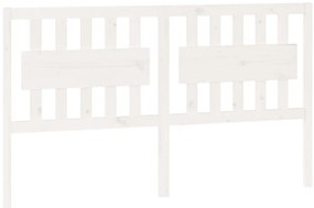 818576 vidaXL Горна табла за легло, бяла, 155,5x4x100 см, бор масив