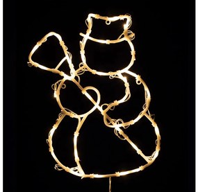 LED коледна украса за прозорец 35xLED/3xAA IP44 снежен човек топла бяла светлина