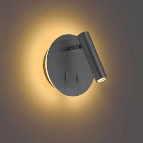 Модерна стоманена стенна лампа с LED и USB-C - Croft
