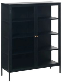 Черна метална витрина 110x140 cm Carmel – Unique Furniture