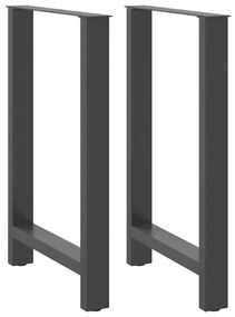 4013334 vidaXL Крака за бар маса, антрацит, 2 бр., 60 x (90-91) см, стомана
