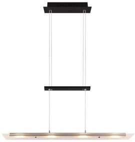 Черно LED осветително тяло със стъклен абажур Milos - Trio