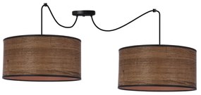 Кафява висяща лампа с абажур от ратан ø 30 cm Legno - Candellux Lighting