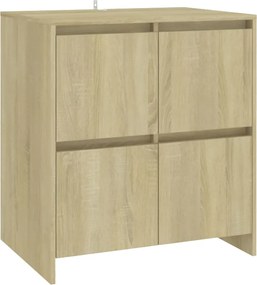 809767 vidaXL Сайдборд, дъб сонома, 70x41x75 см, инженерно дърво