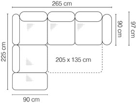 Ъглов диван Aretha-Left-Gkri