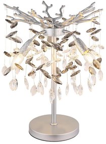 Globo 64138TS - настолна лампа QUEENA 3xE14/40W/230V сребриста