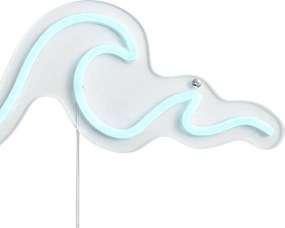 Неонова стенна лампа синя с LED - Wave