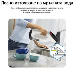 Уред за почистване на прозорци JIMMY VW302, 18W, 3.6V, LiIon 2000 mAh, Автономия до 20 минути, Безжична употреба, Бял/черен