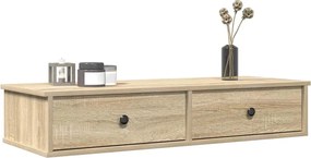 859961 vidaXL Стенен рафт с чекмеджета 100x37,5x19 см инженерно дърво