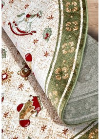 Зелен кръгъл килим с коледен мотив със смес от памук ø 200 cm Toy's Delight Green Christmas – Villeroy&amp;Boch
