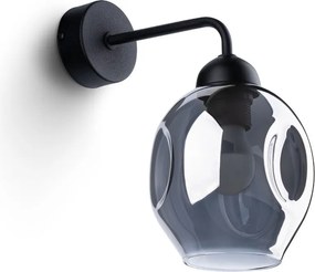 Черна стенна лампа ø 25 cm Garten – Sollux