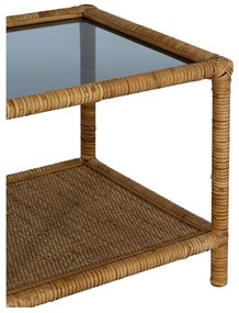 Масичка за кафе със стъклен плот в естествен цвят 40x90 cm – Ixia