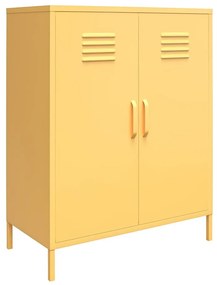Жълт метален шкаф , 80 x 102 cm Cache - Novogratz