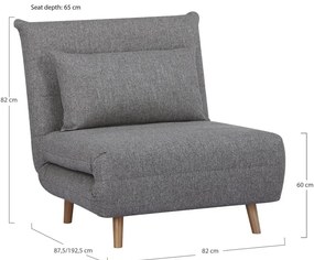 Сиво кресло Marlow – House Nordic