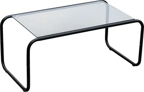 Черна масичка за кафе със стъклен плот 40x80 cm Ventana – Leitmotiv