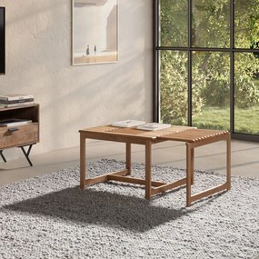 Масичка за кафе от масивен дъб в естествен цвят 60x70 cm Unai – MOME