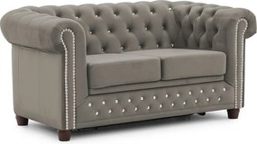 Сив кадифен разтегателен диван 148 cm York Blik – Ropez