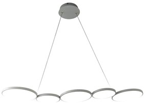 LED Пендел OLYMPIA 5xLED/10W/230V сив