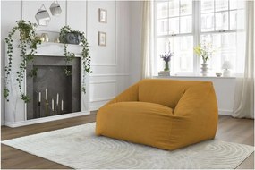 Жълт пуф от рипсено кадифе Lilibet – Bobochic Paris