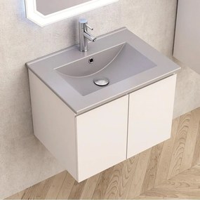 Конзолен PVC шкаф ICP 6045 + МИВКА ICC 6066G, Inter Ceramic, сив мат, 60x43.5x46см