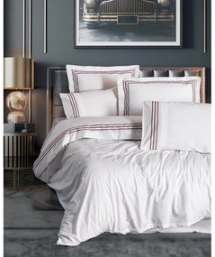 Бяло двойно удължено спално бельо от памук Renforcé 240x220 cm Red Heritage Lines – Mila Home Luxury