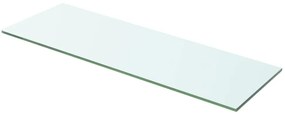 243823 vidaXL Плоча за рафт, прозрачно стъкло, 60 x 15 см