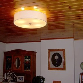 Ръстична таванна лампа бяла 50 см - Drum