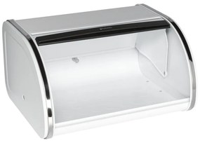 Кутия за хляб Brabantia Roll Top 1003254, 11 л, 31.6x26.5 см, Специална структура, Бял/Инокс
