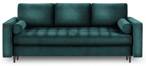 Петролнозелено кадифено канапе Santo - Milo Casa