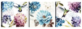 Комплект от 3 картини Hummingbird - Tablo Center