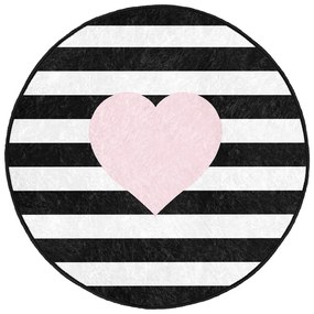 Черно-бял детски килим ø 100 cm Comfort – Mila Home