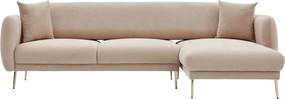Бежов ъглов диван (десен ъгъл) Simena – Balcab Home