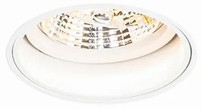 Комплект от 6 модерни вградени спота бял без рамка - Impact 70