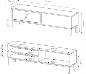 ТV шкаф Equinox-Дължина: 179.9 cm