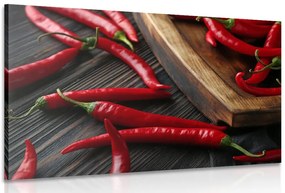 Картина на платно – Дъска с люти чушки