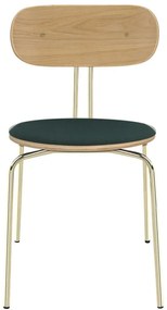 Трапезни столове в тъмнозелено-златисто Curious - UMAGE