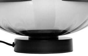 Арт Деко настолна лампа черна с опушено стъкло - Ayesha