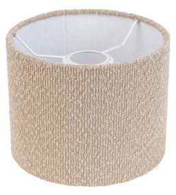 Бежов текстилен абажур с плюшена материя 18/18/14