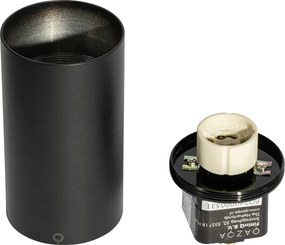 Модерен черен прожектор за 1-фазова релсова система GU10 35mm - Iconic Ruby Honey