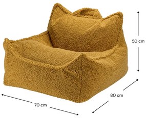 Кафяв детски пуф от букле Chair – Wigiwama