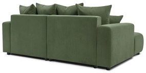 Зелен кадифен ъглов диван Enjoy – Bobochic Paris